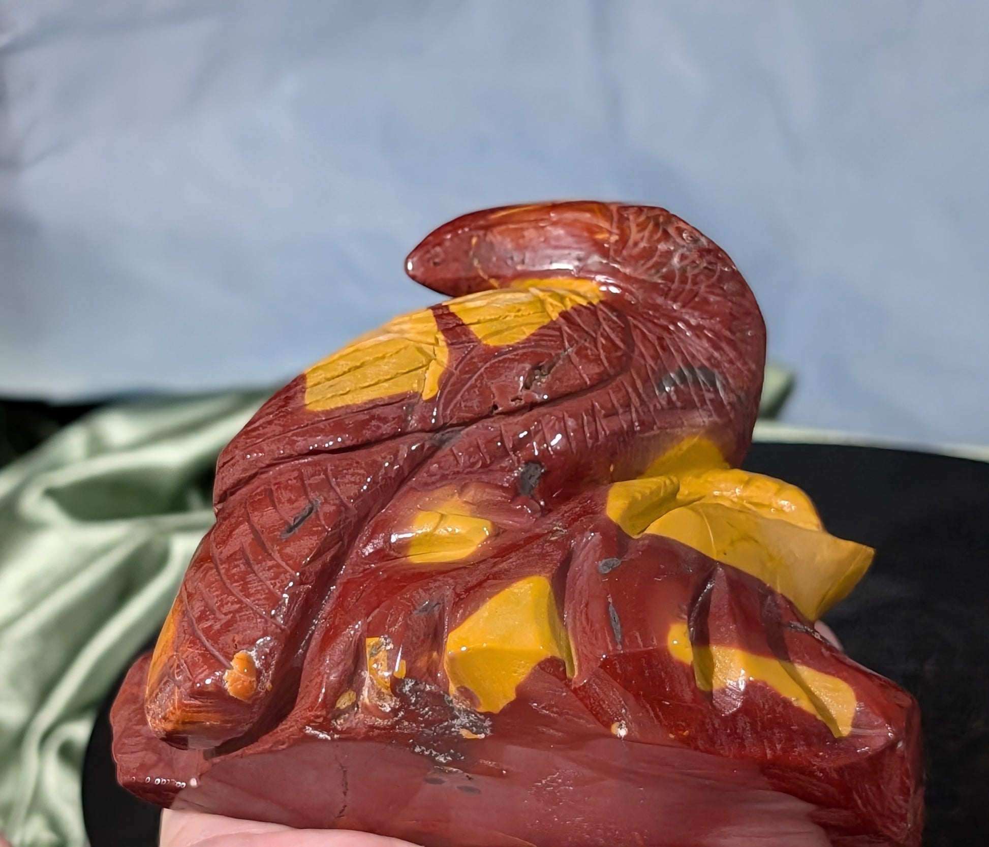 Hand Carved Mookaite Toucan Figurine