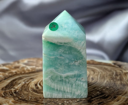 Natural AAA Quality Blue Caribbean Calcite Tower