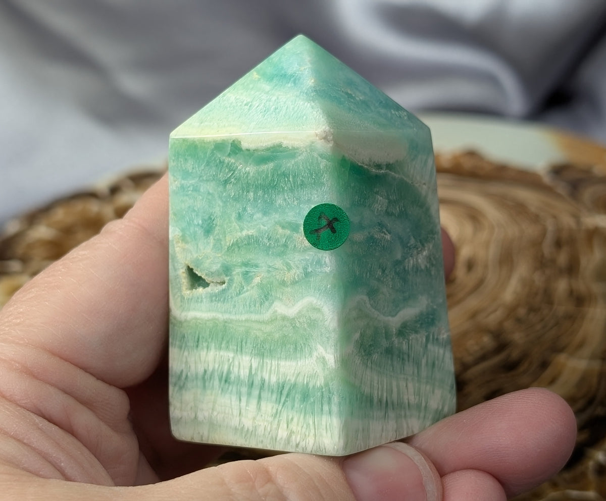 Natural AAA Quality Blue Caribbean Calcite Tower