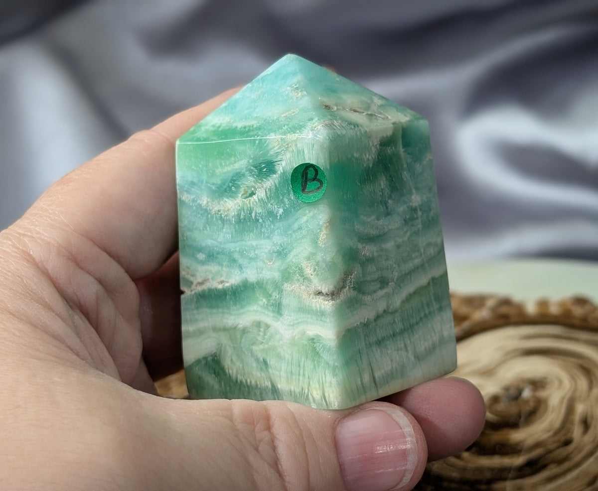 Natural AAA Quality Blue Caribbean Calcite Tower