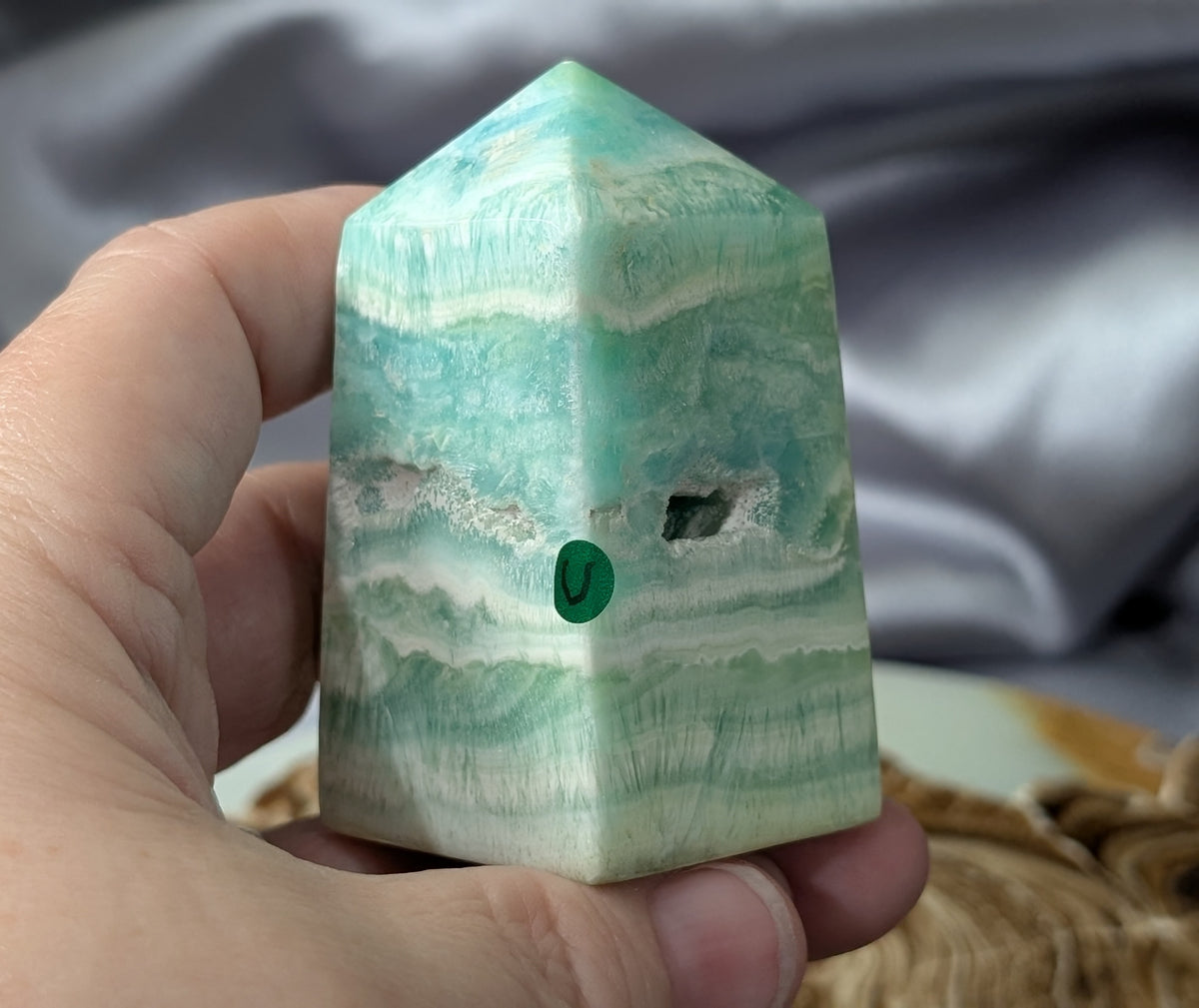 Natural AAA Quality Blue Caribbean Calcite Tower