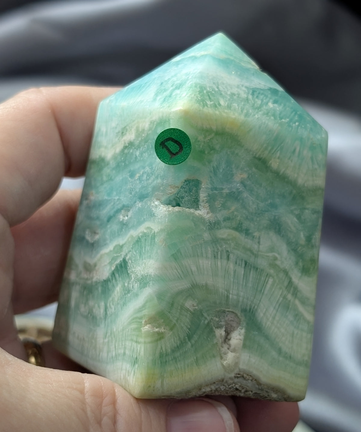 Natural AAA Quality Blue Caribbean Calcite Tower