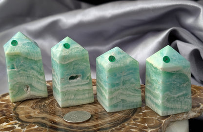 Natural AAA Quality Blue Caribbean Calcite Towers