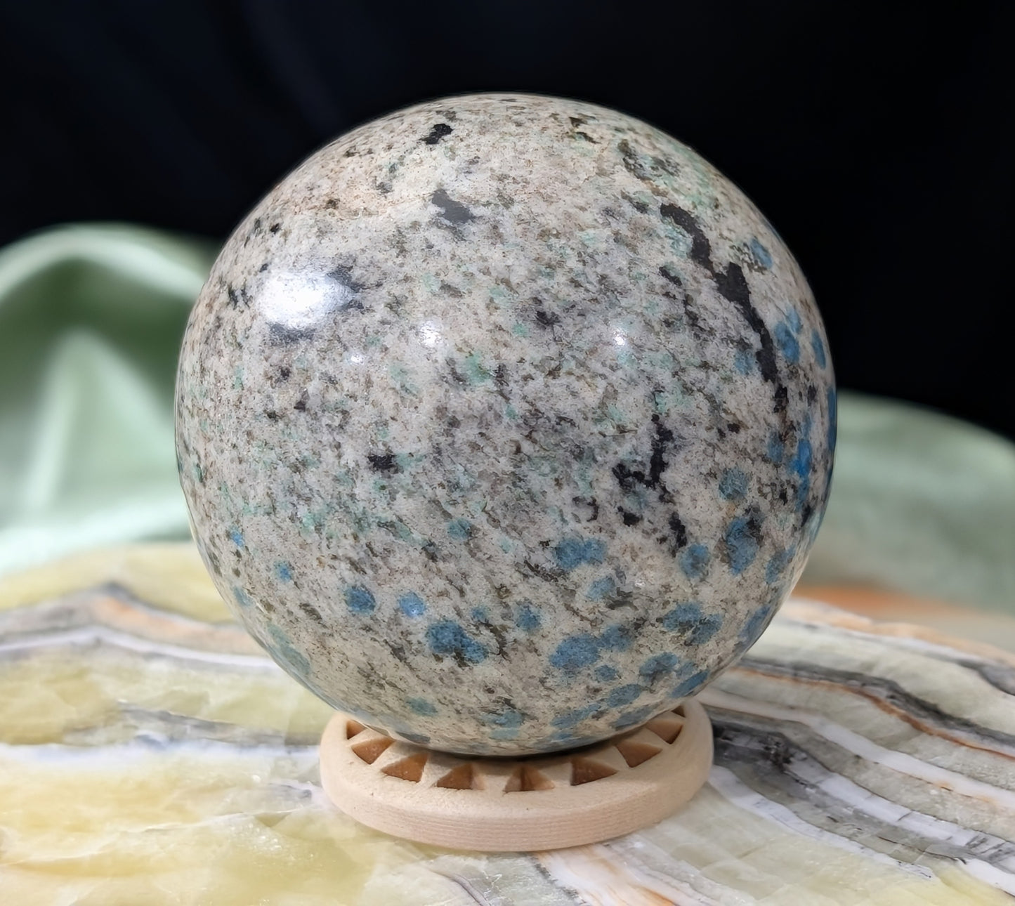 Natural Blue K2 Sphere