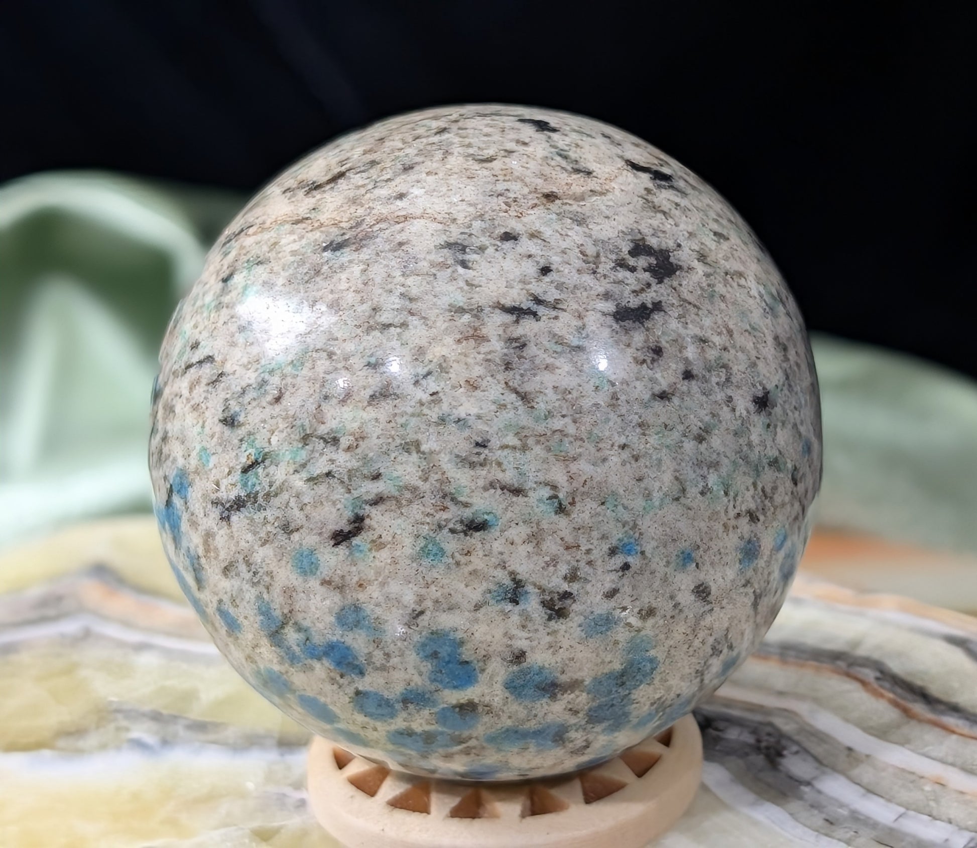 Natural Blue K2 Sphere