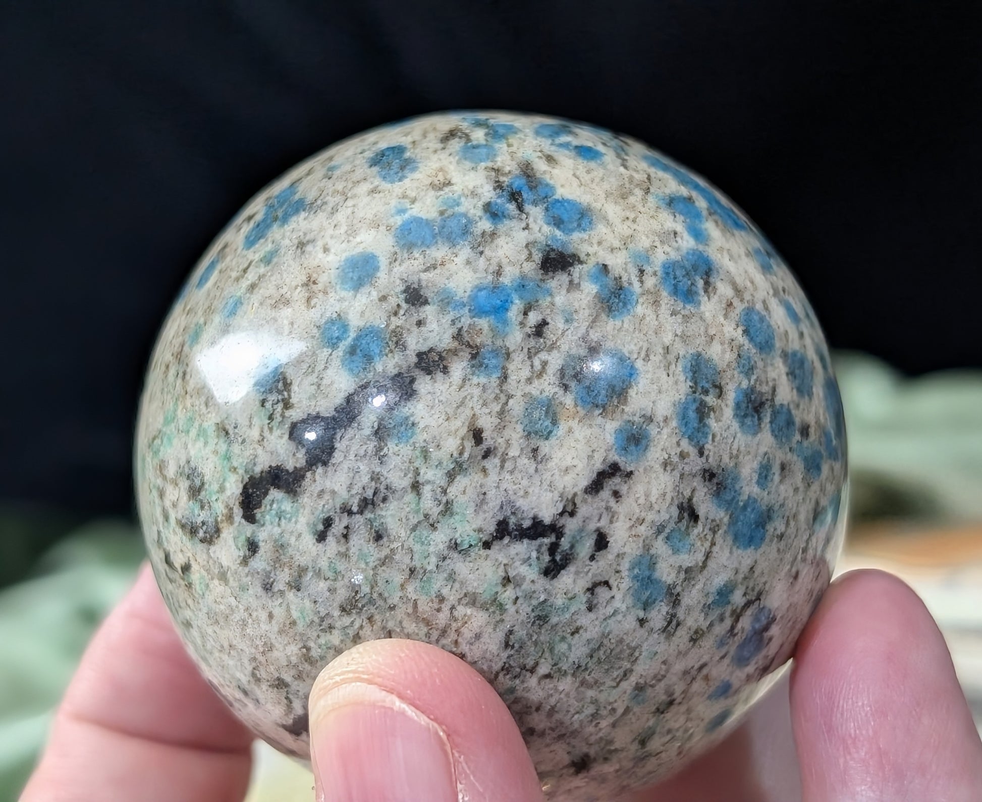 Natural Blue K2 Sphere