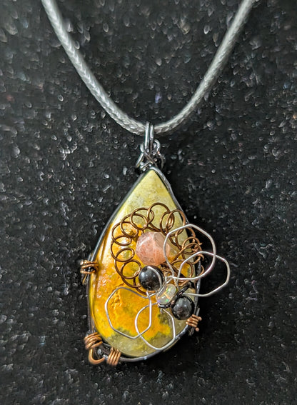 Natural Bumblebee Jasper Pendant