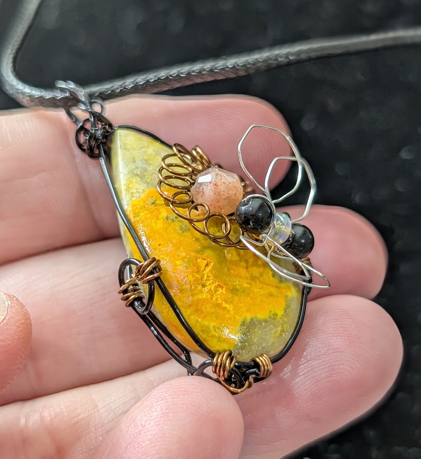 Natural Bumblebee Jasper Pendant