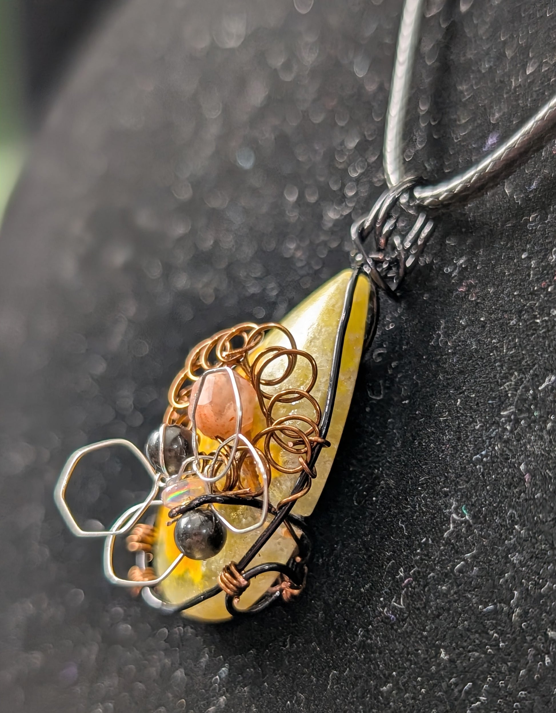 Natural Bumblebee Jasper Pendant