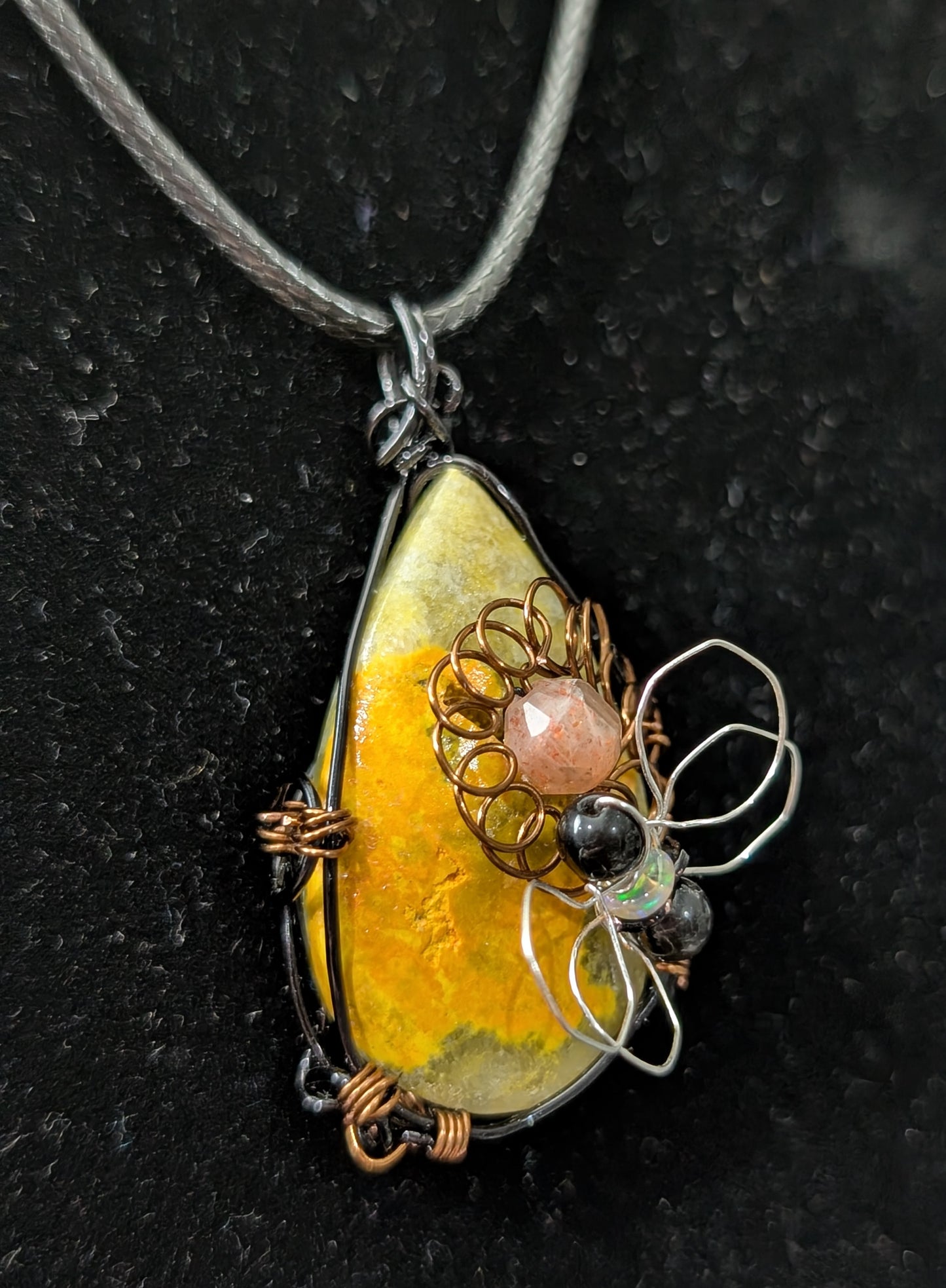 Natural Bumblebee Jasper Pendant