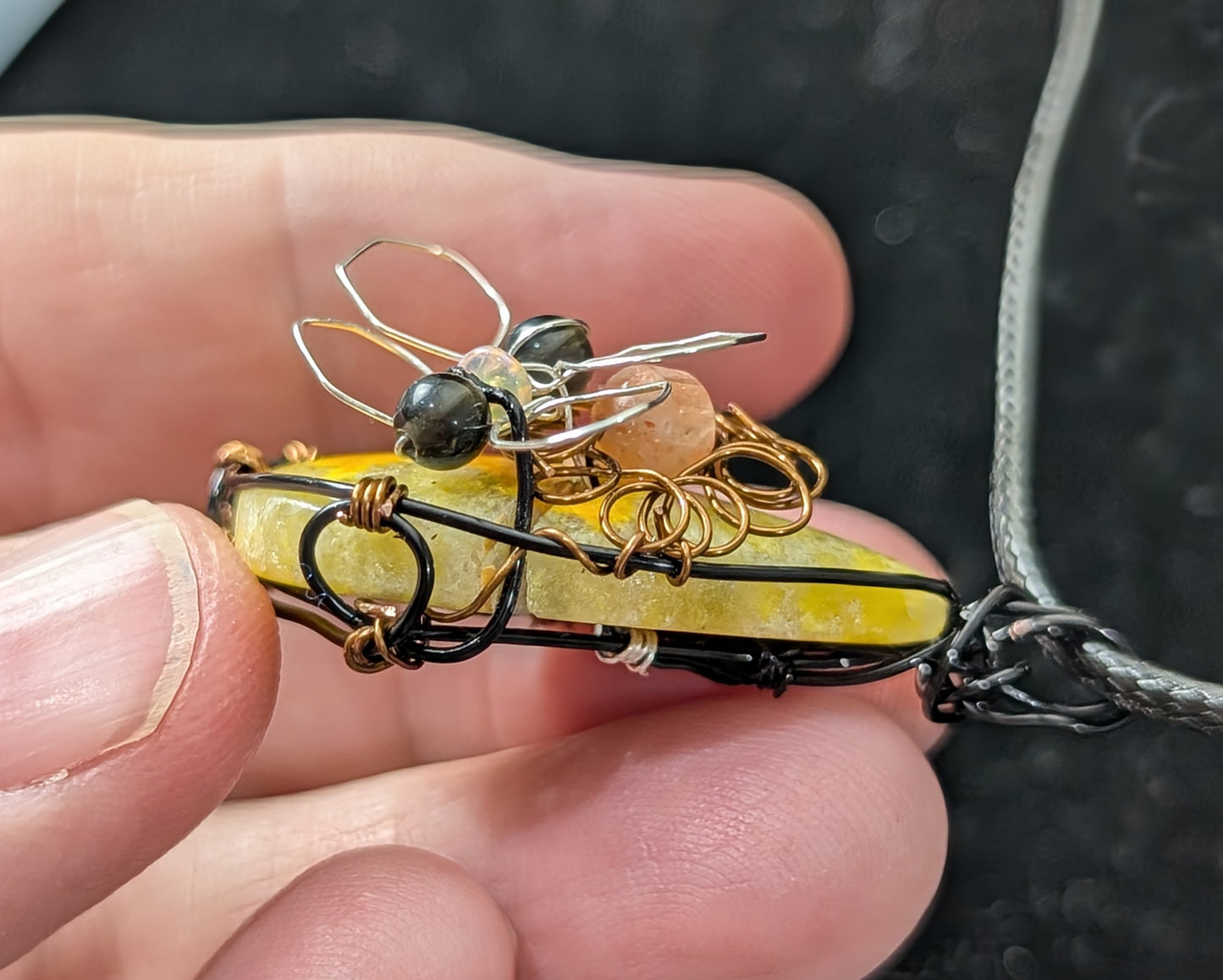 Natural Bumblebee Jasper Pendant