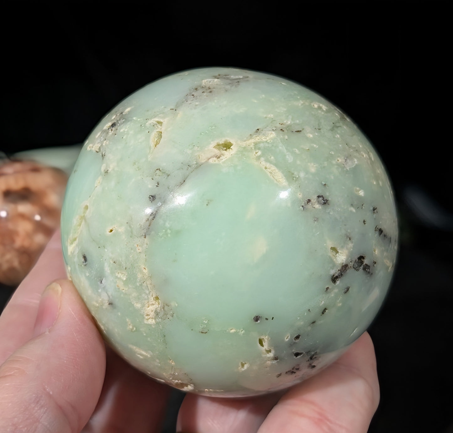 Natural Chrysoprase Sphere