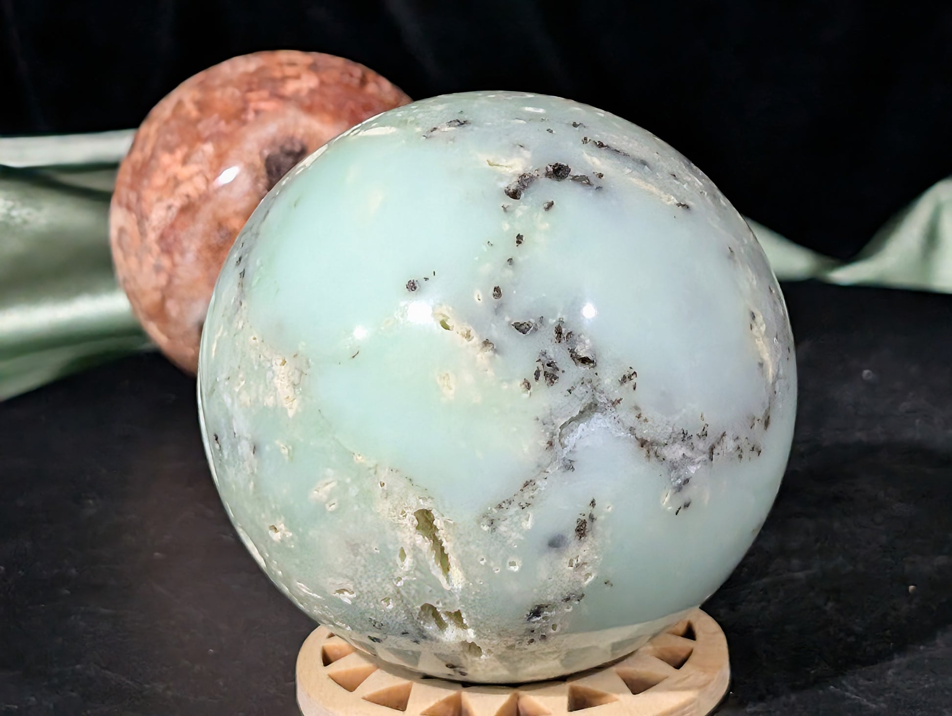 Natural Chrysoprase Sphere