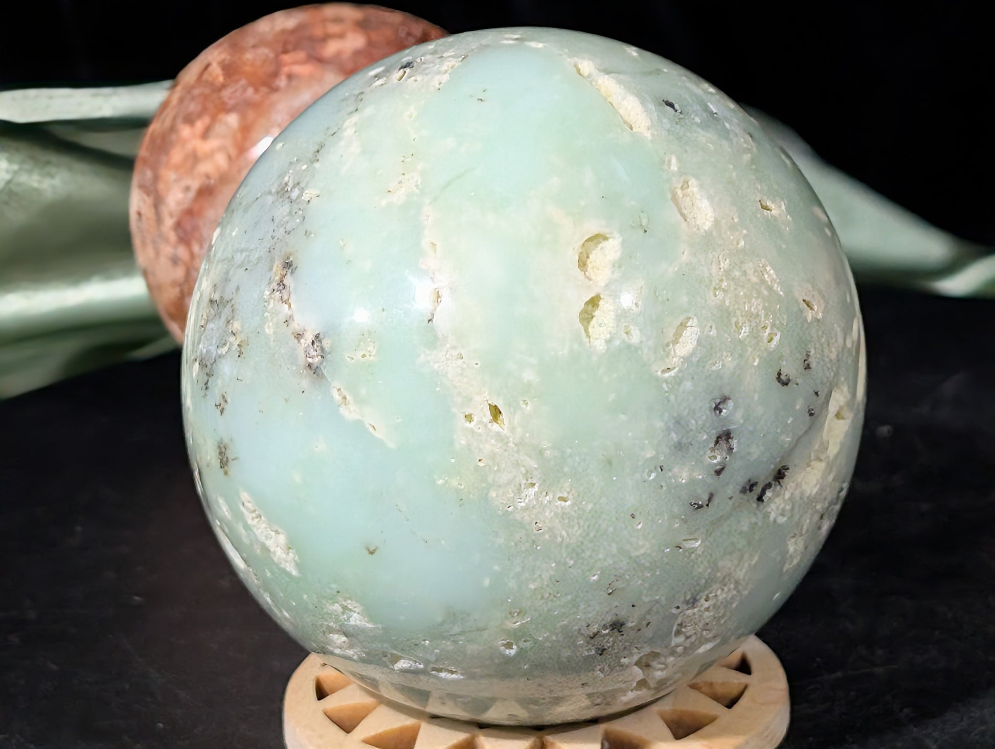 Natural Chrysoprase Sphere