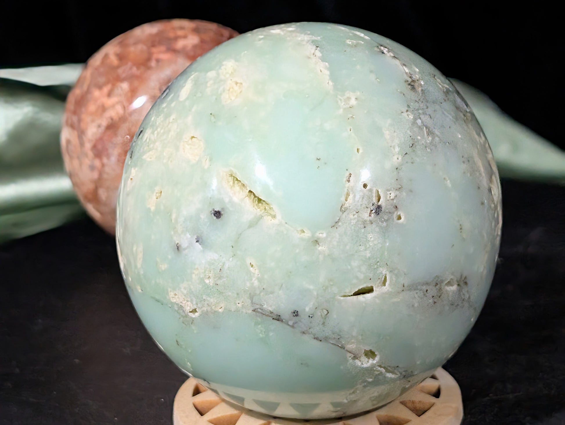Natural Chrysoprase Sphere