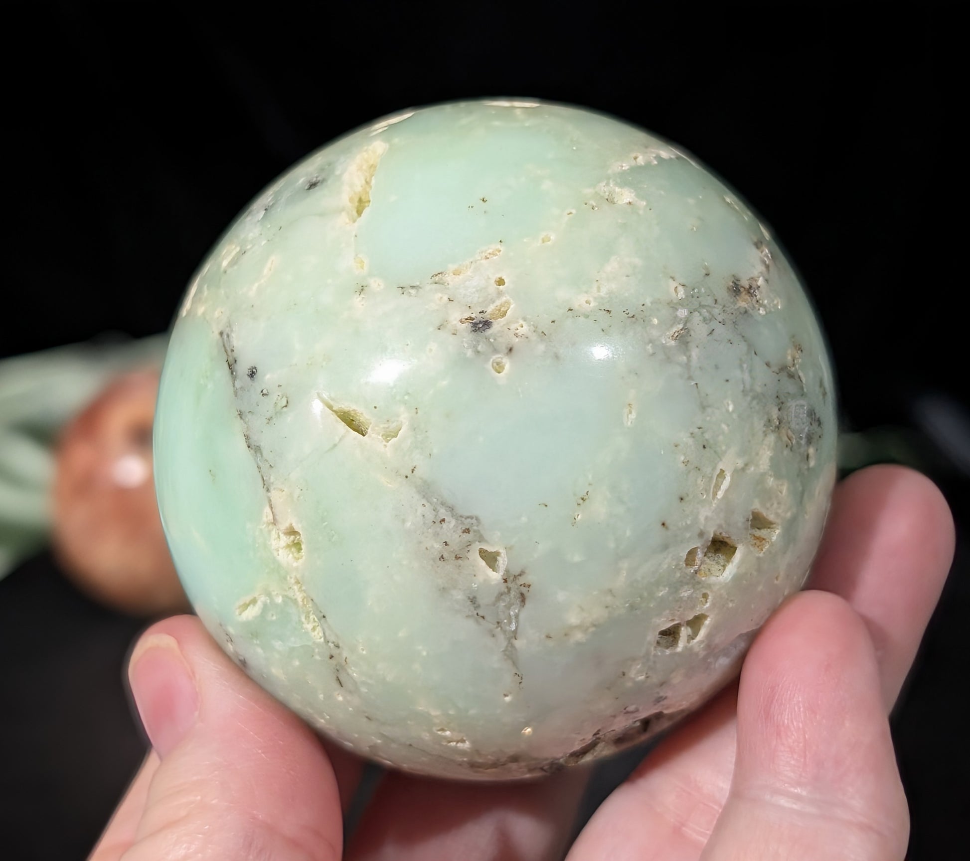 Natural Chrysoprase Sphere