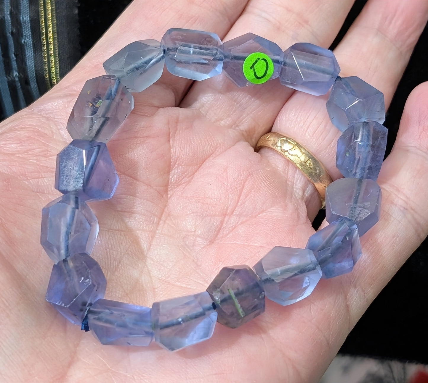Natural Fluorite Bead Stretch Bracelet