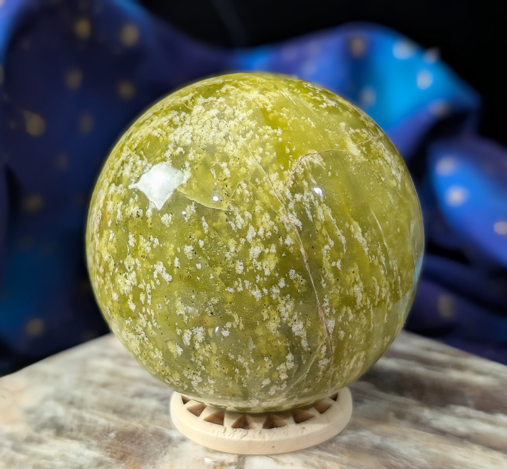 Natural Lizardite Sphere