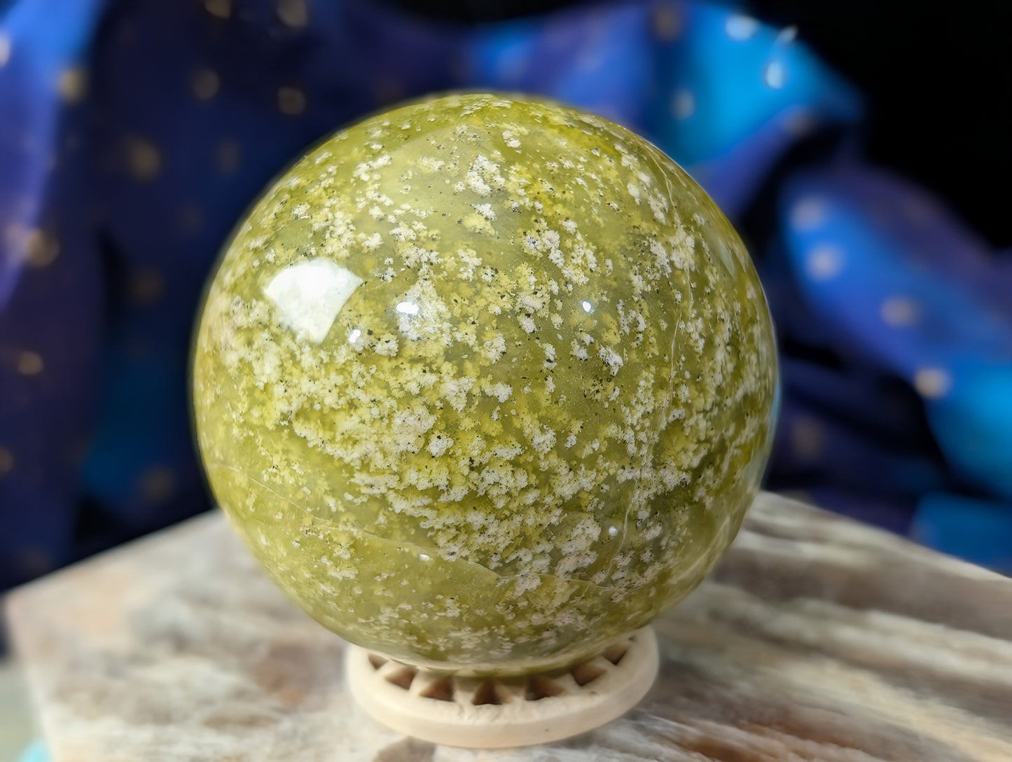 Natural Lizardite Sphere