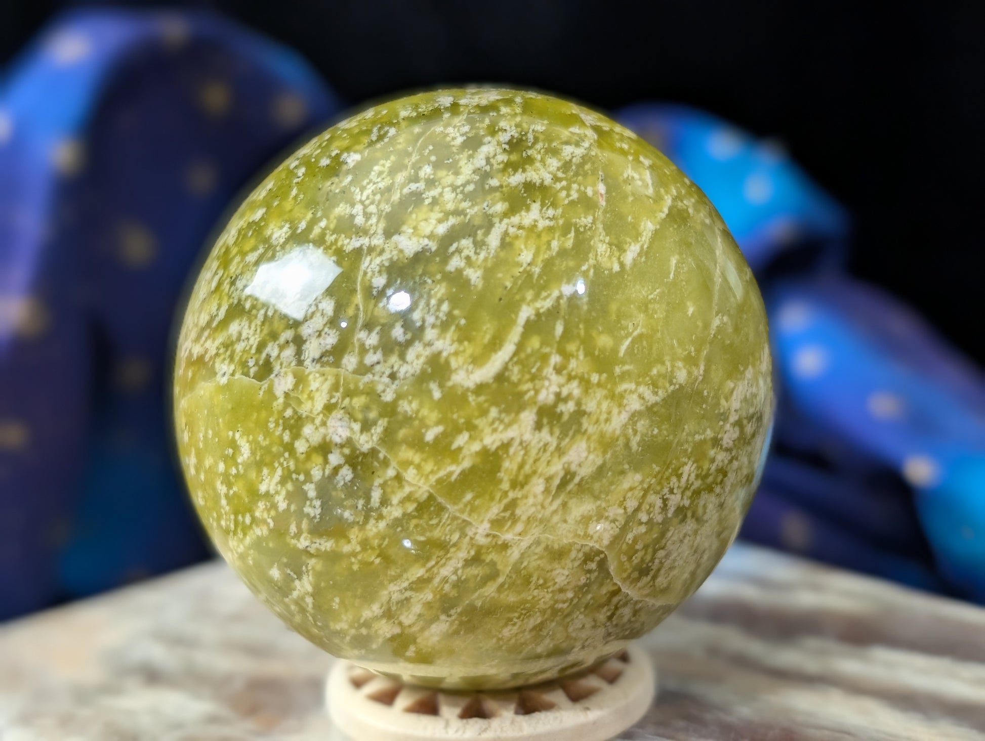 Natural Lizardite Sphere
