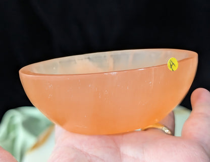 Natural Orange Selenite 4-inch Bowl