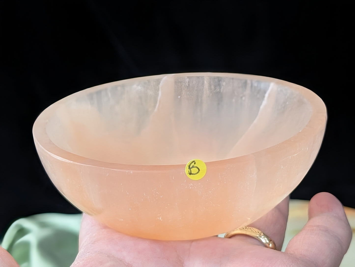 Natural Orange Selenite 4-inch Bowl