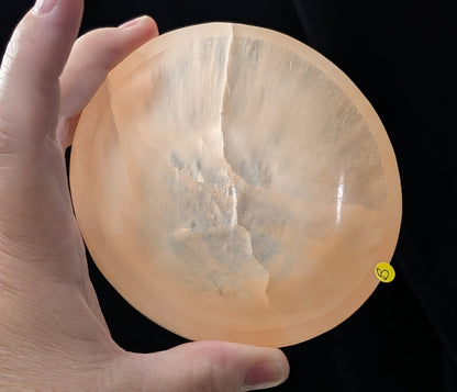 Natural Orange Selenite 4-inch Bowl