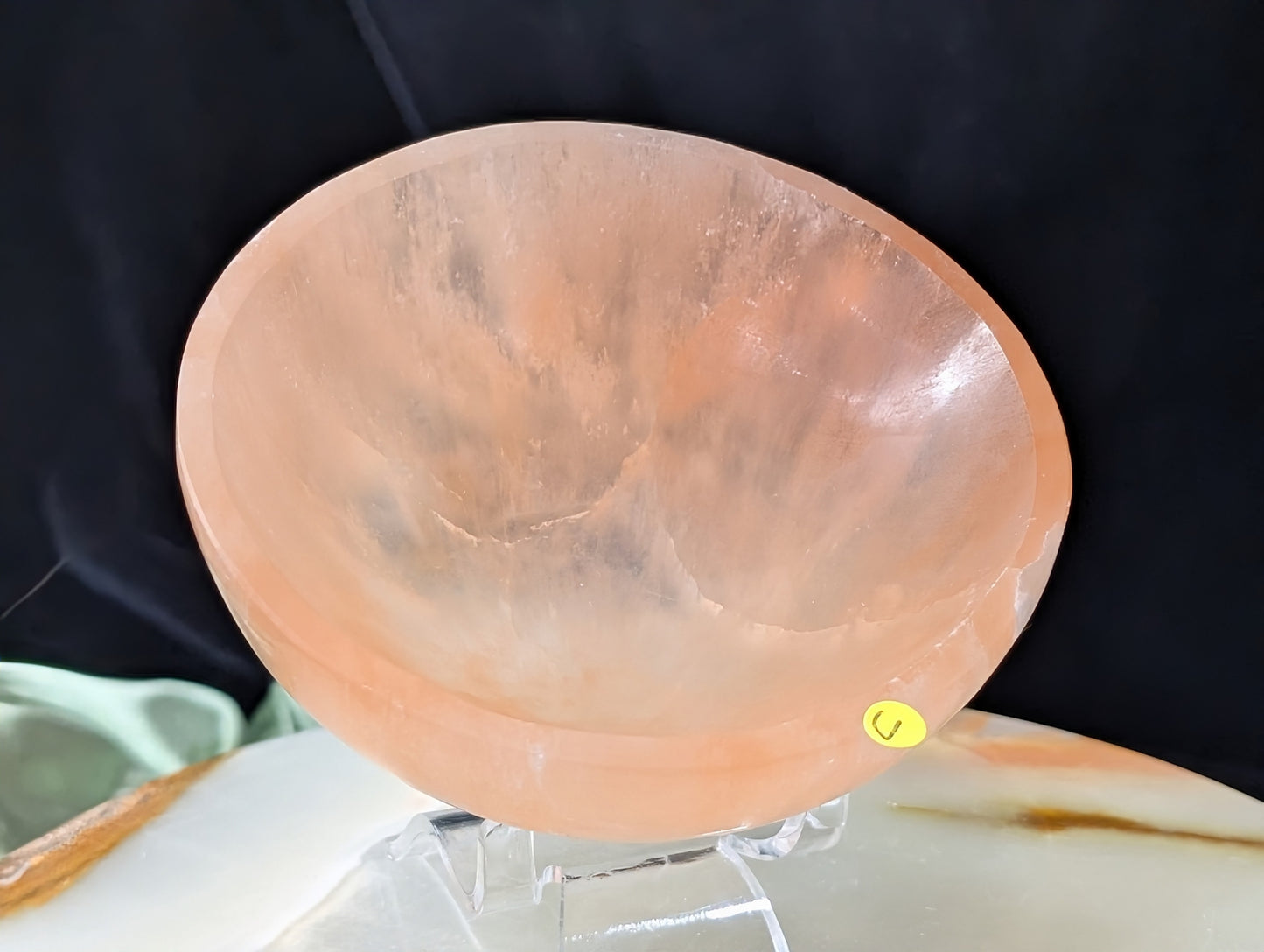 Natural Orange Selenite 4-inch Bowl