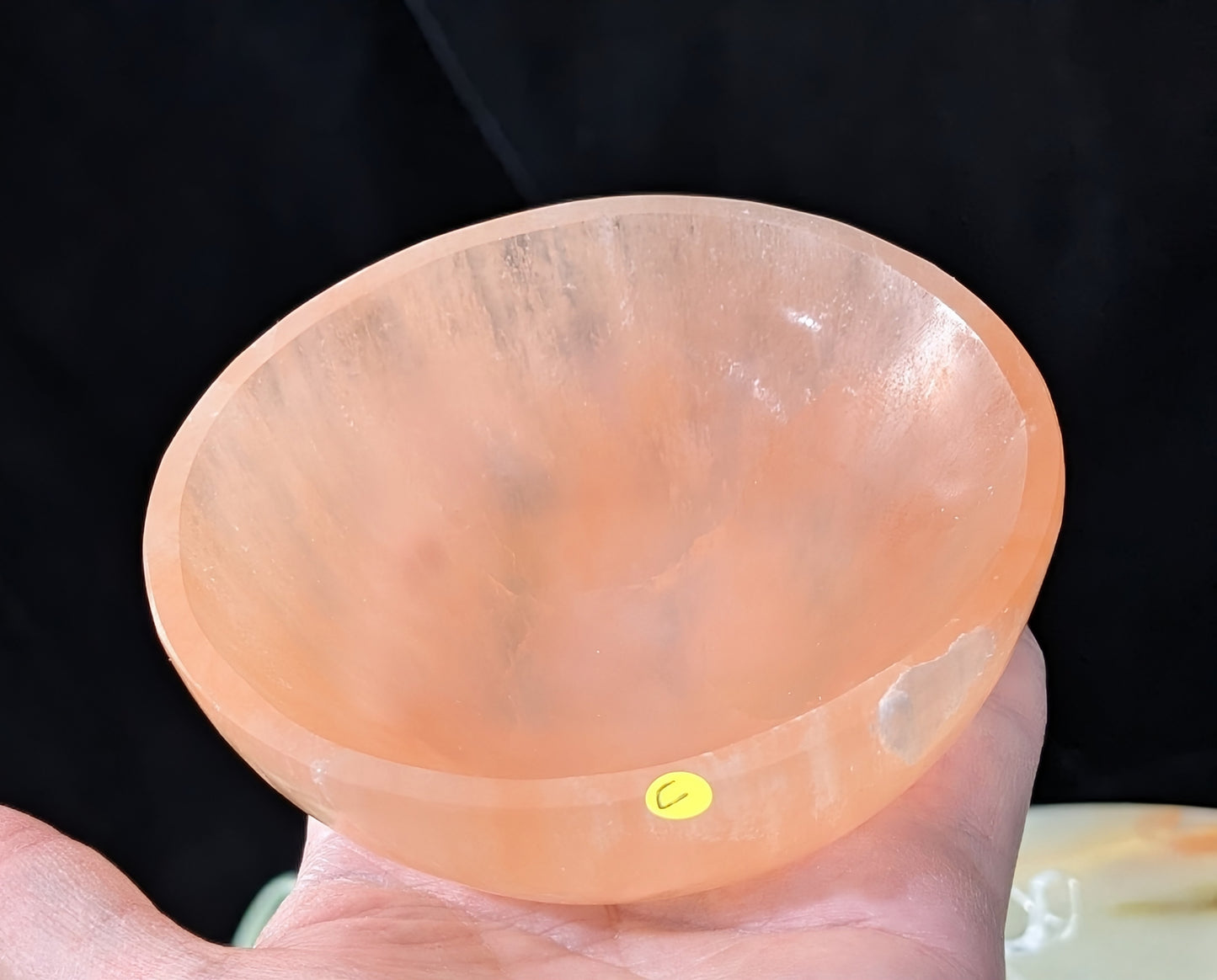 Natural Orange Selenite 4-inch Bowl
