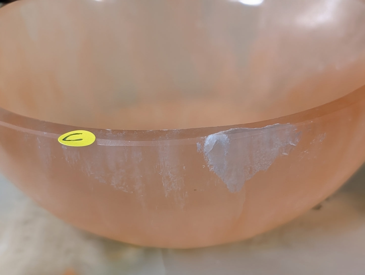 Natural Orange Selenite 4-inch Bowl