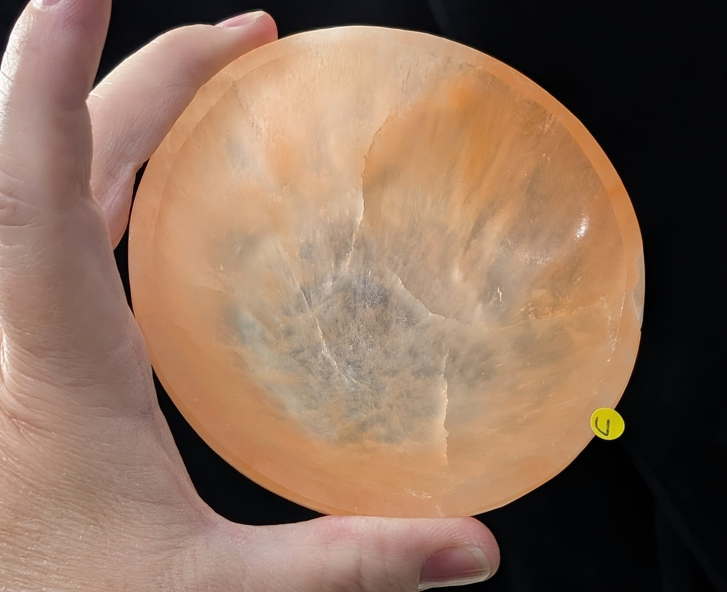 Natural Orange Selenite 4-inch Bowl