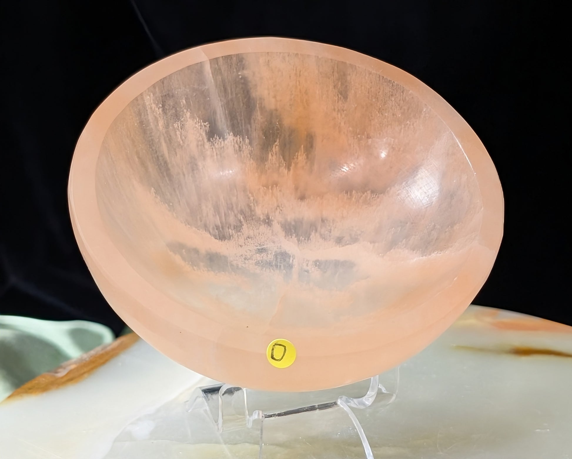 Natural Orange Selenite 4-inch Bowl