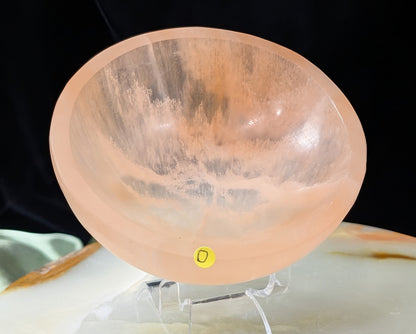 Natural Orange Selenite 4-inch Bowl
