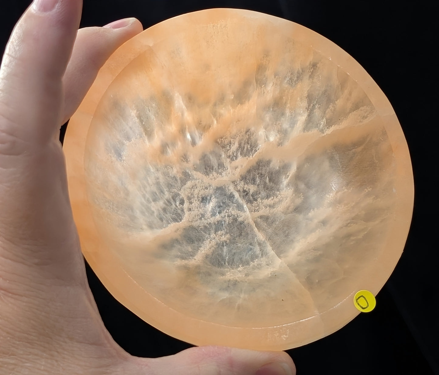 Natural Orange Selenite 4-inch Bowl