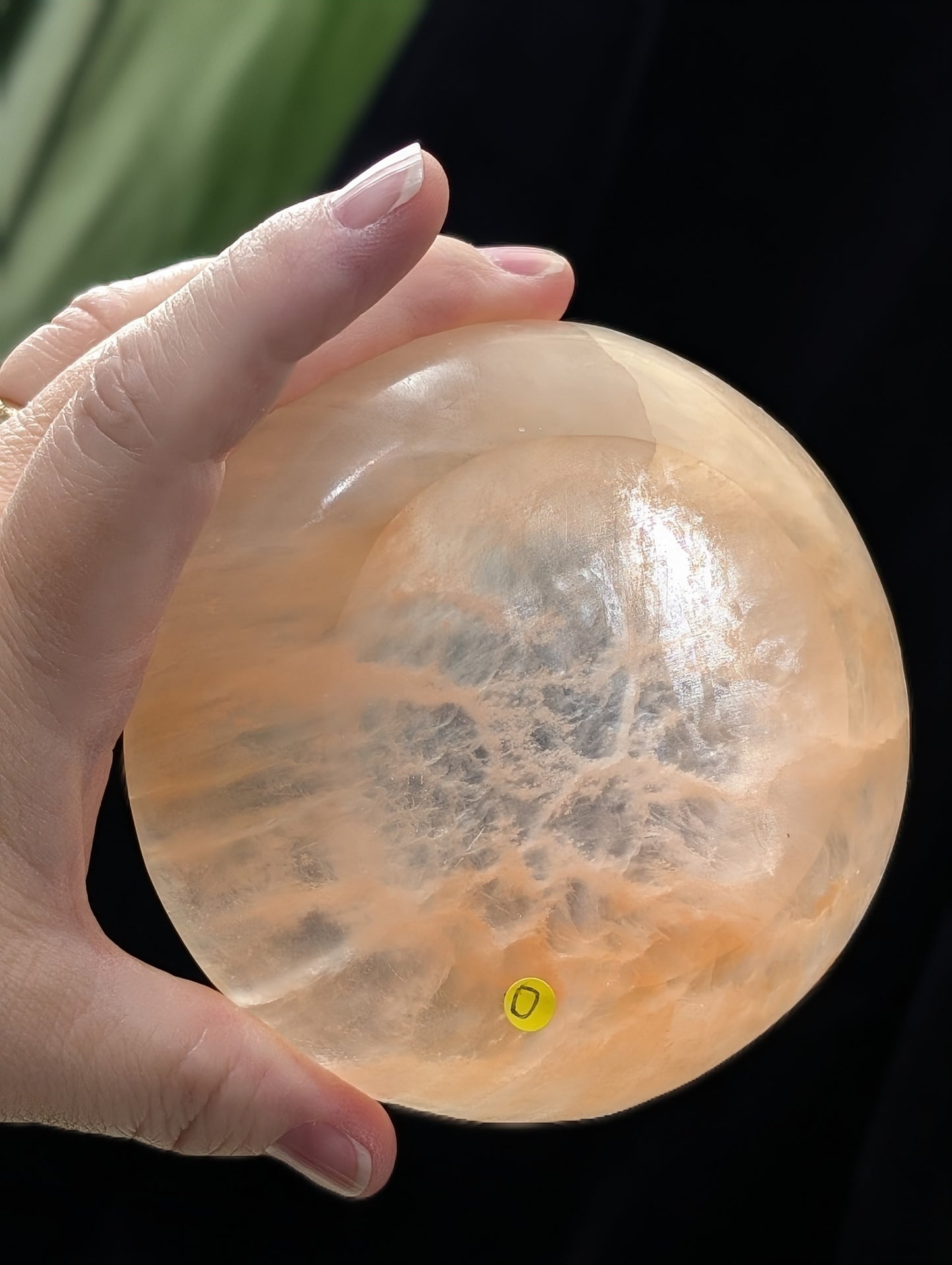 Natural Orange Selenite 4-inch Bowl