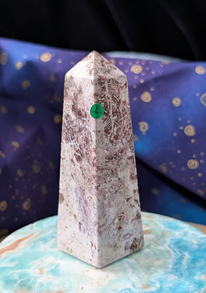 Natural Pink Chalcedony Tower