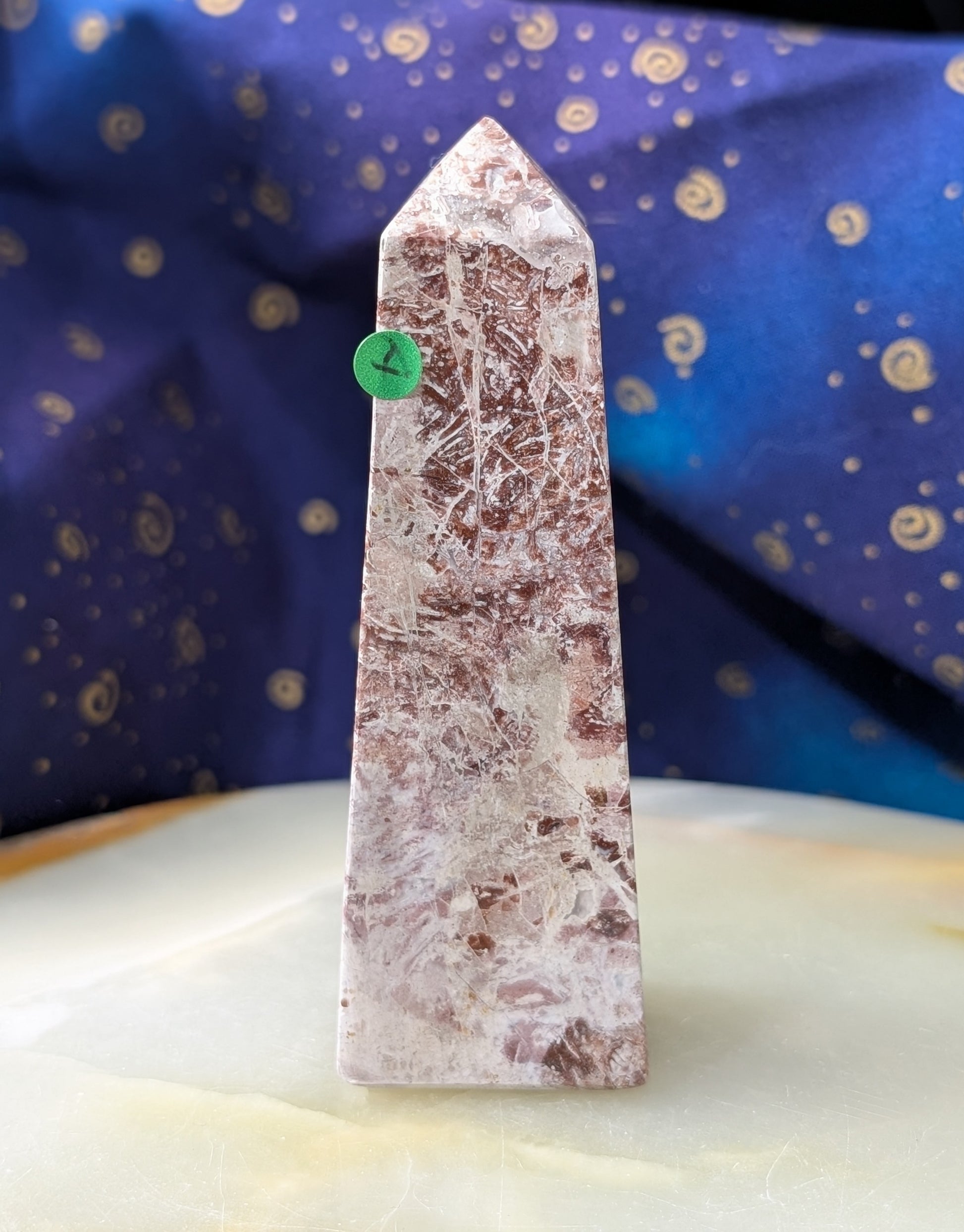 Natural Pink Chalcedony Tower