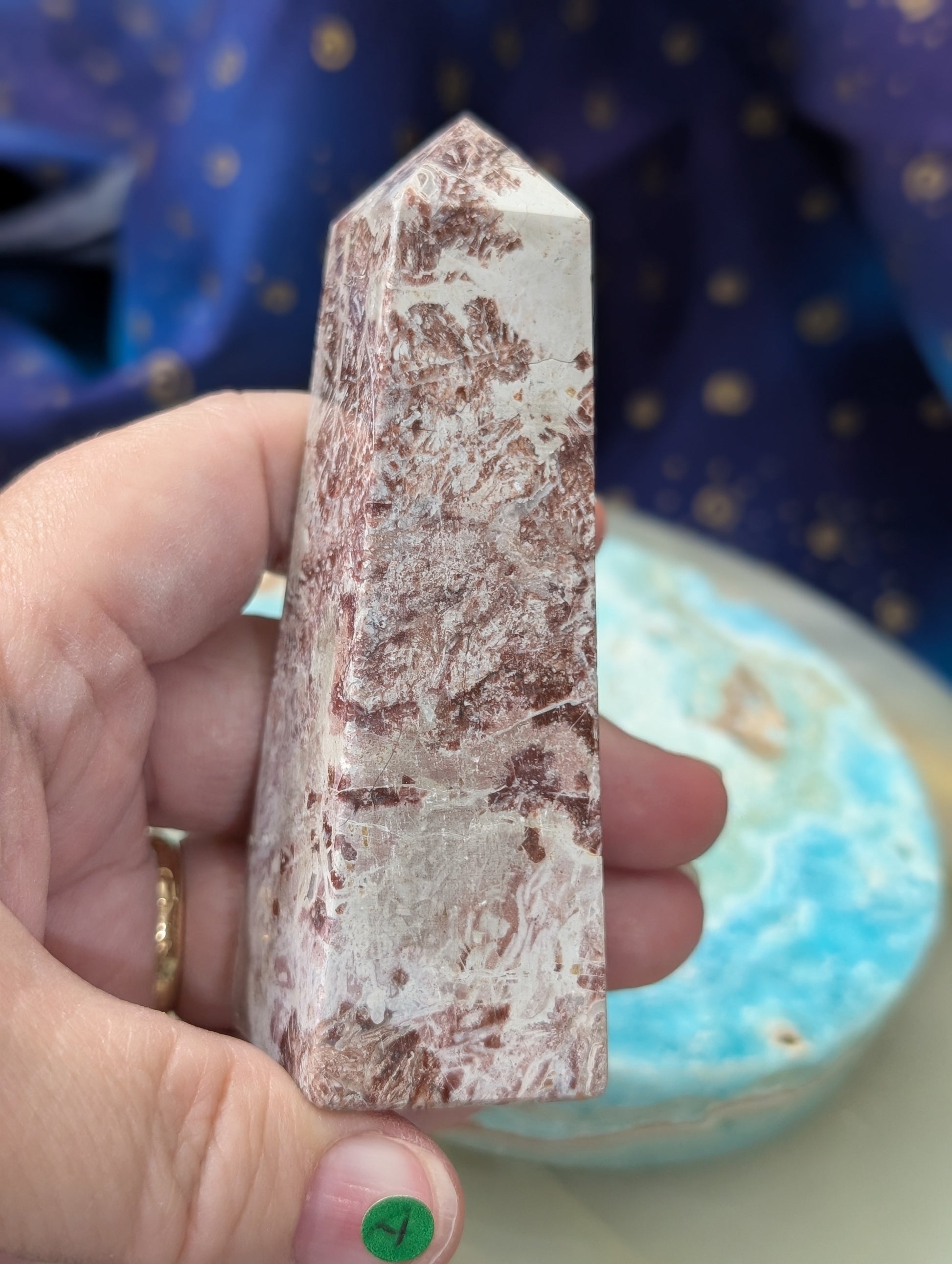 Natural Pink Chalcedony Tower
