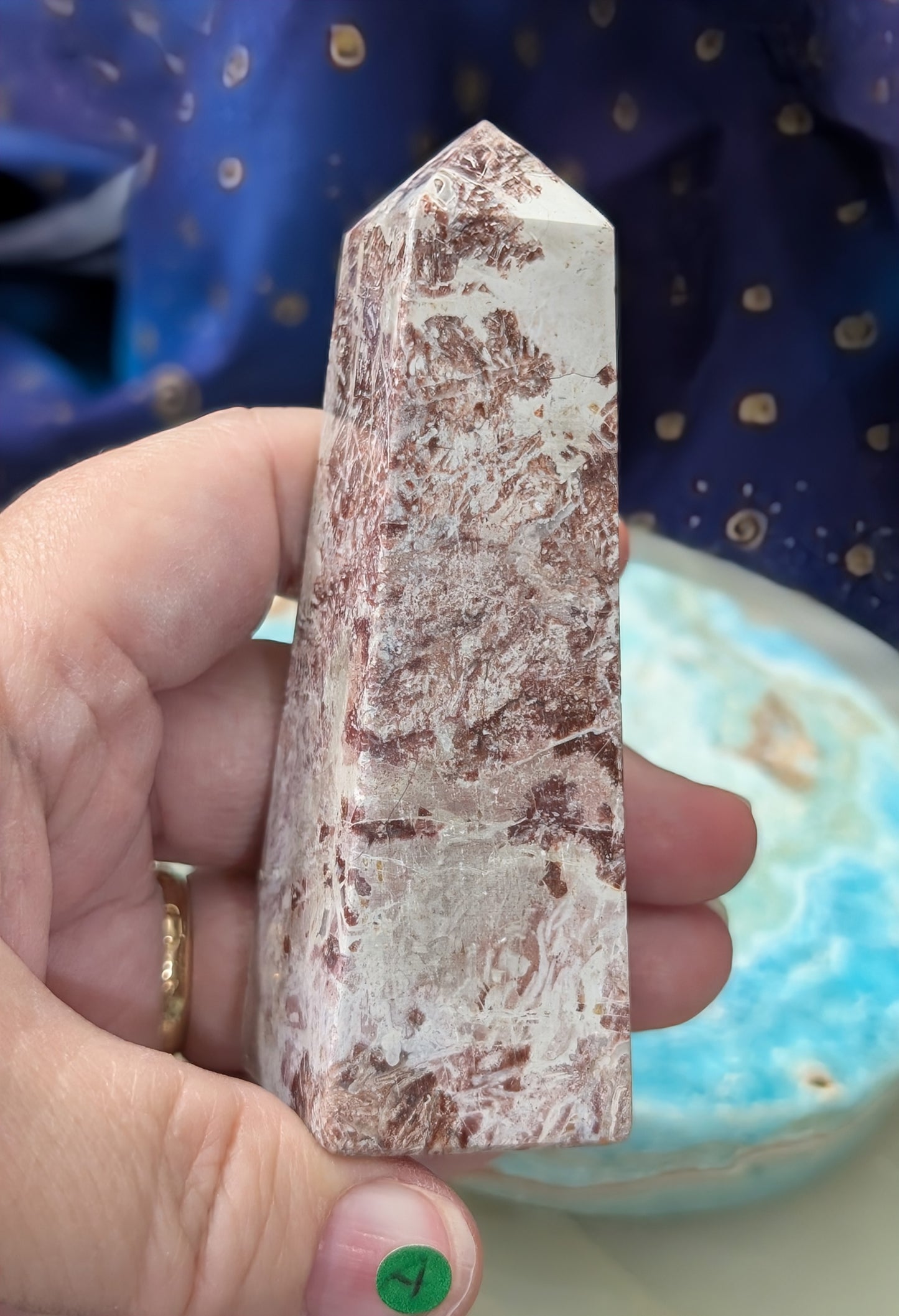 Natural Pink Chalcedony Tower
