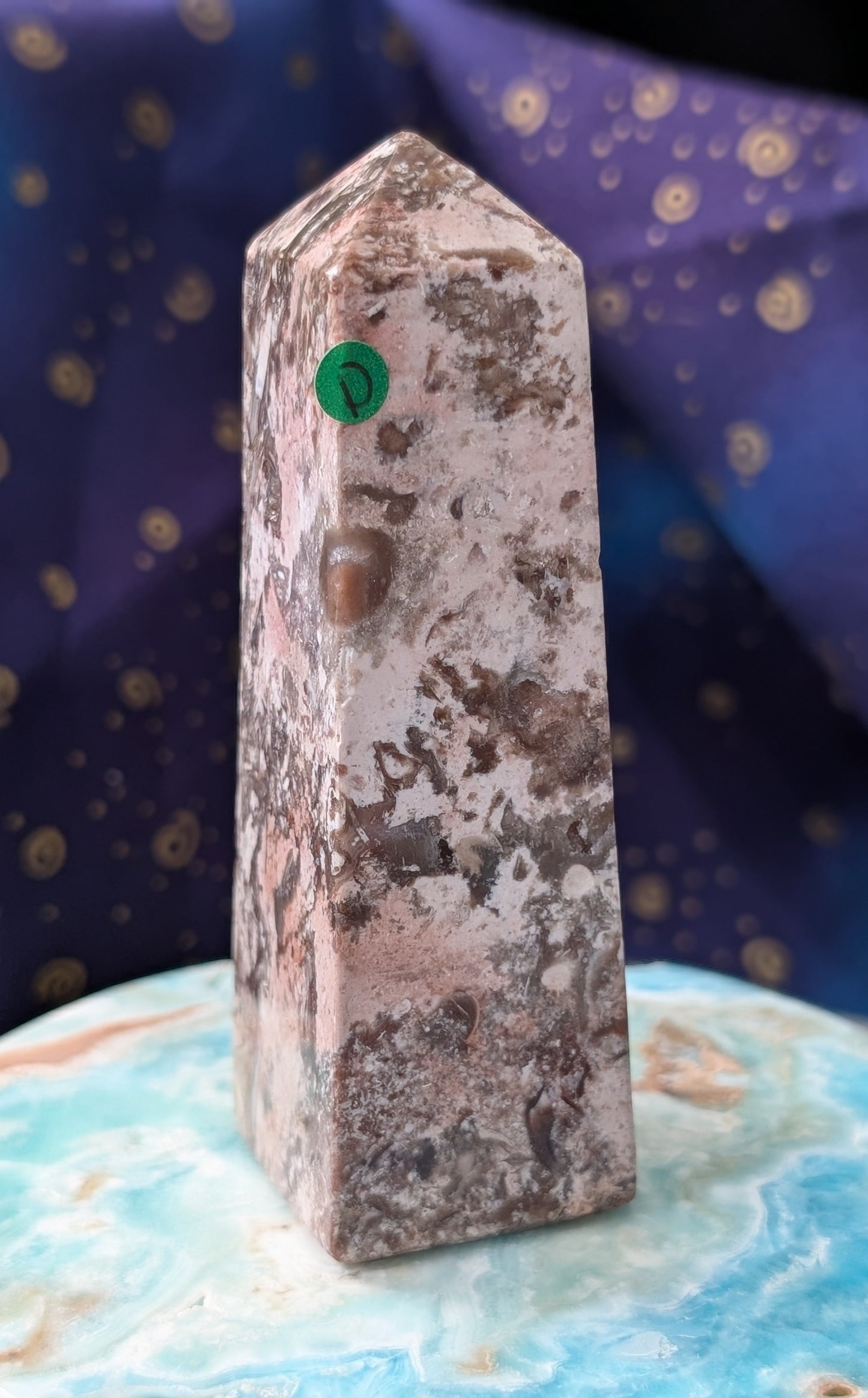 Natural Pink Chalcedony Tower