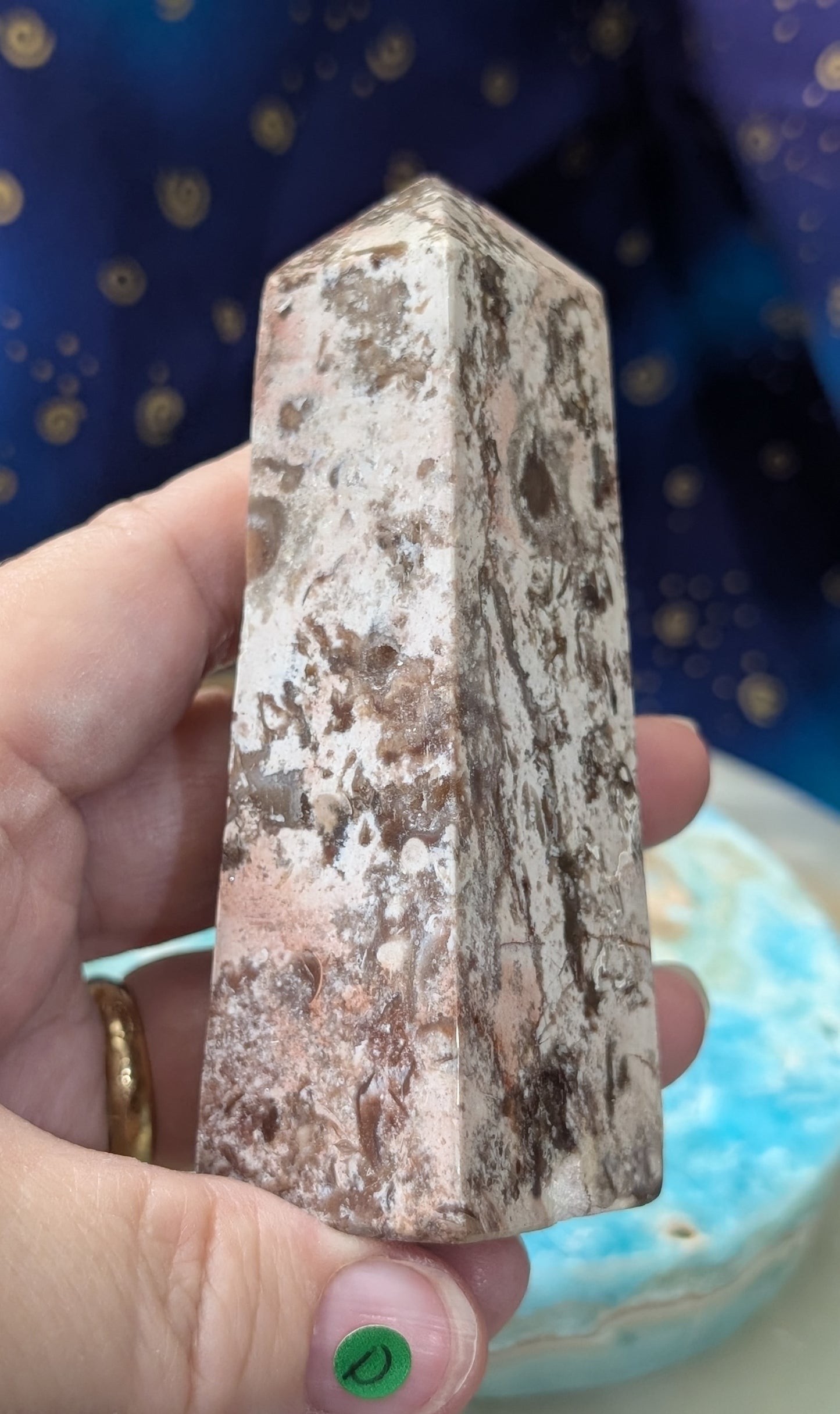 Natural Pink Chalcedony Tower