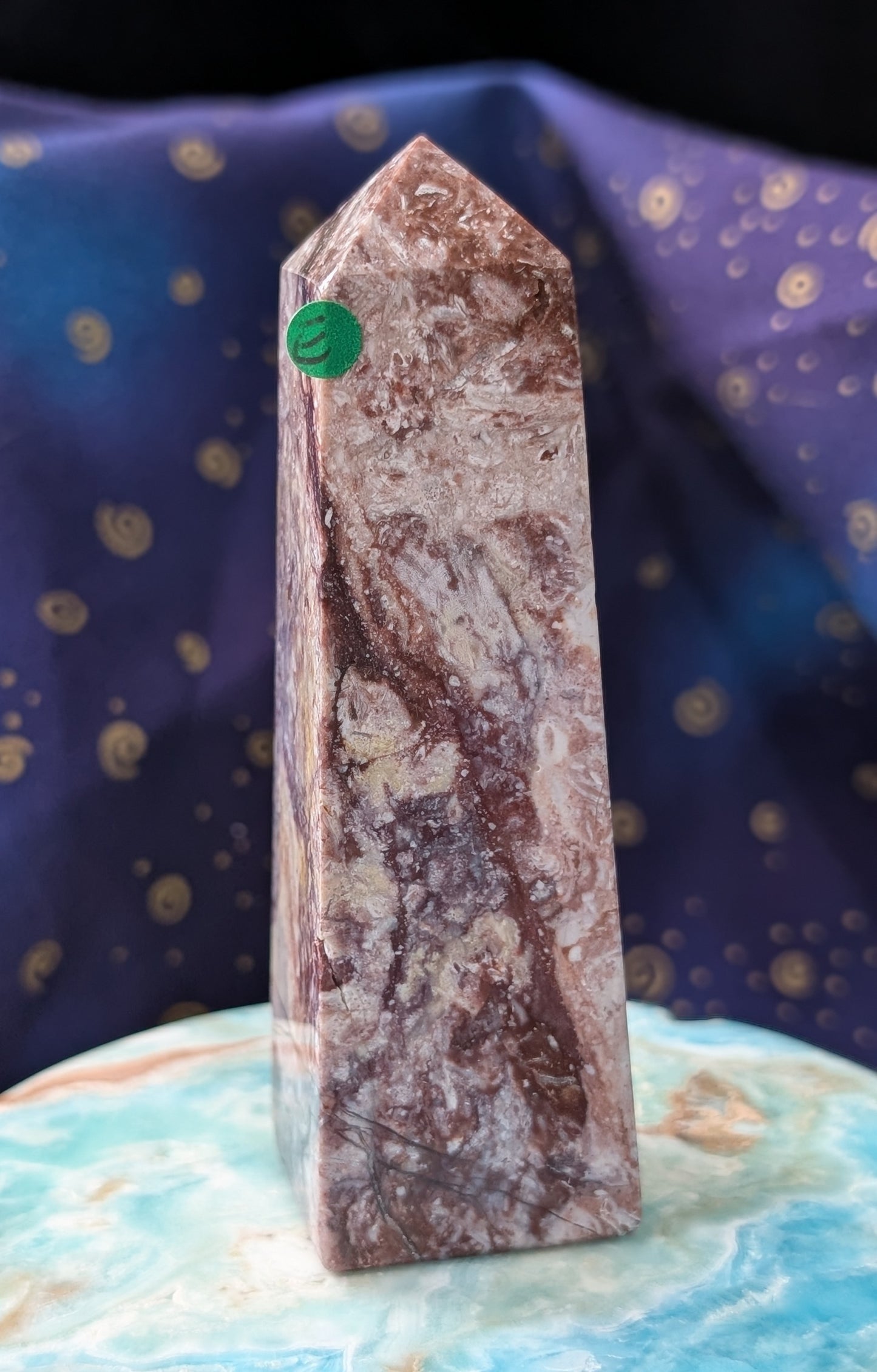 Natural Pink Chalcedony Tower
