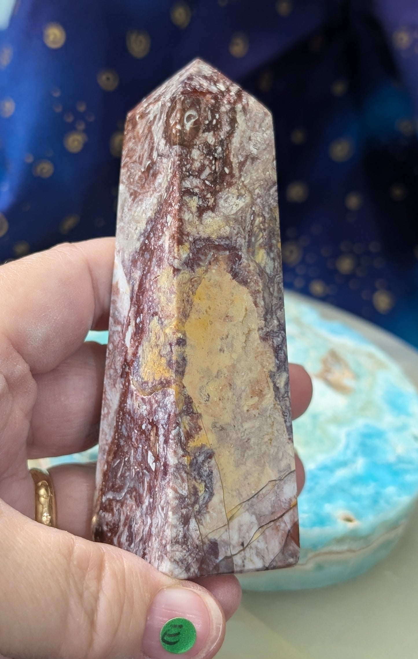 Natural Pink Chalcedony Tower