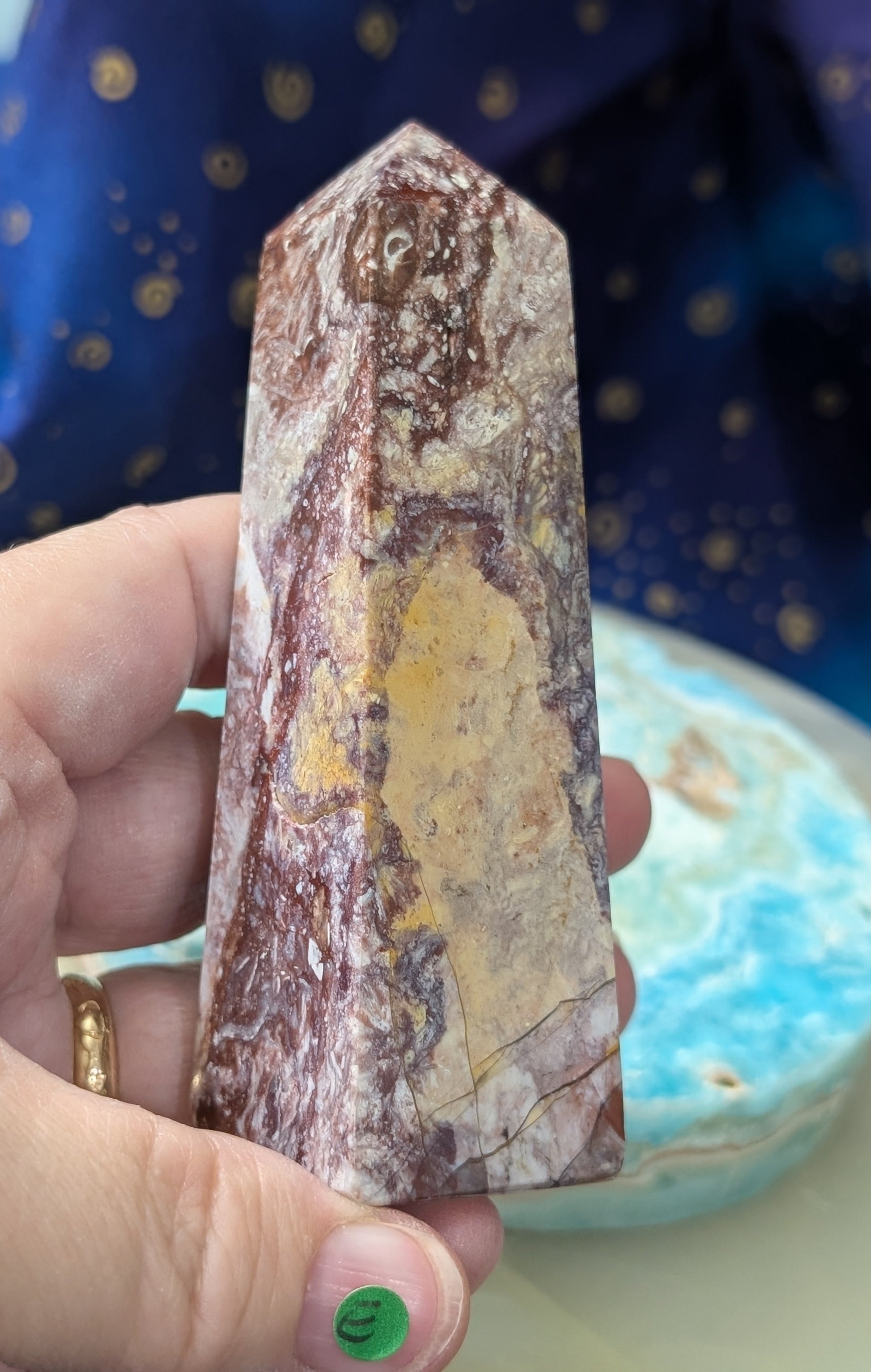 Natural Pink Chalcedony Tower