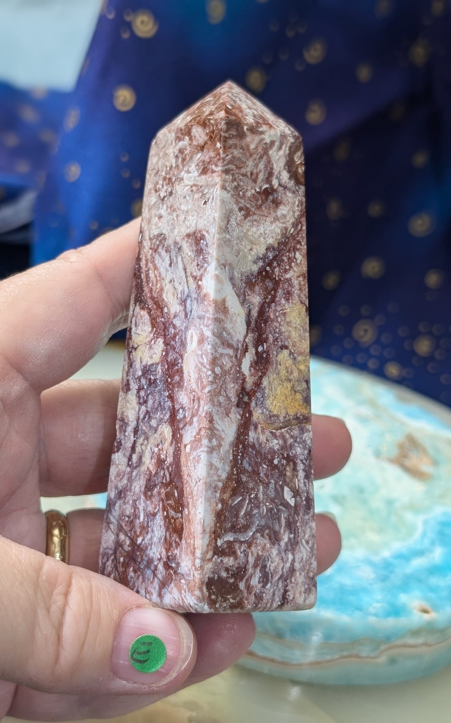 Natural Pink Chalcedony Tower