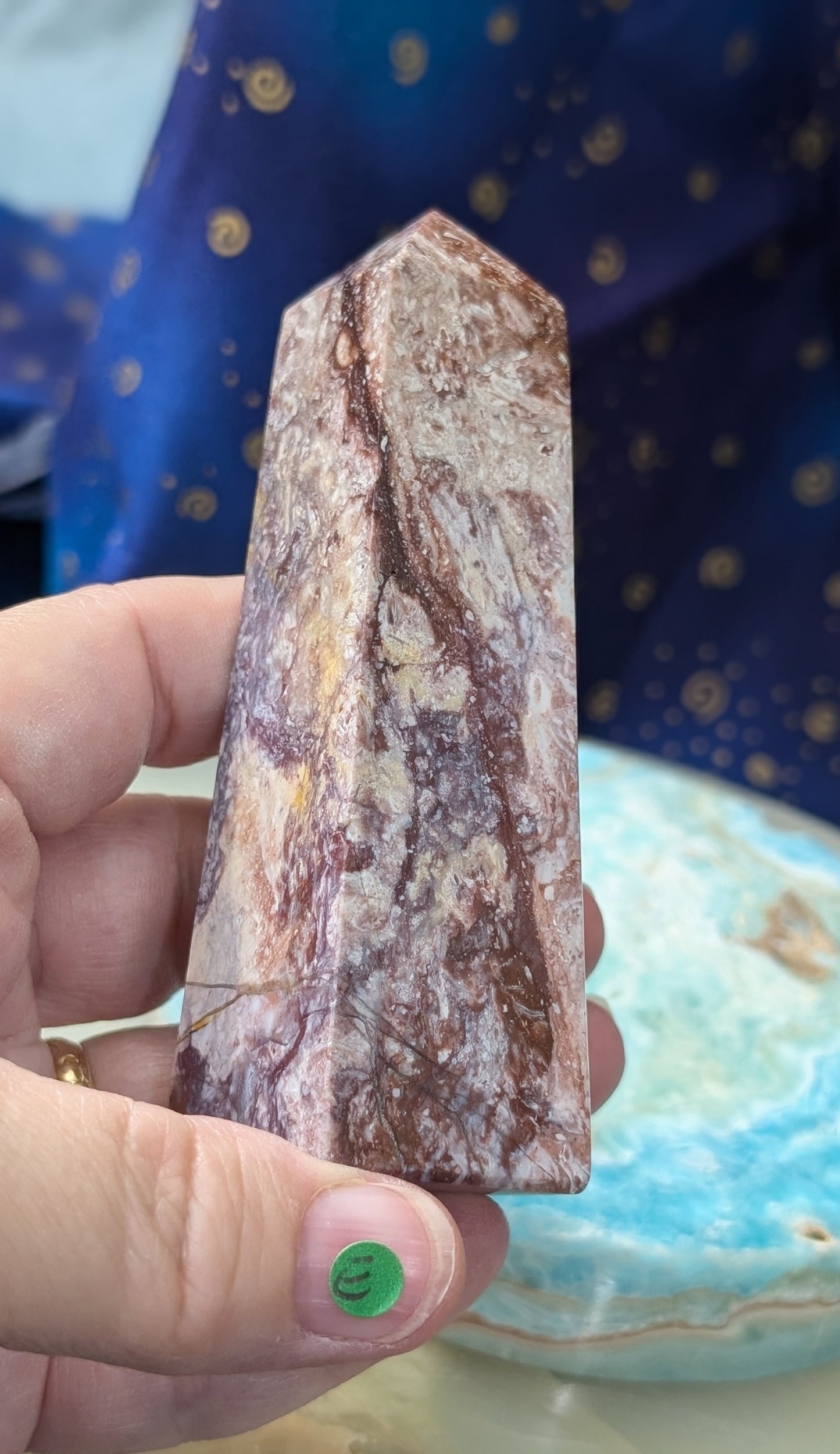 Natural Pink Chalcedony Tower