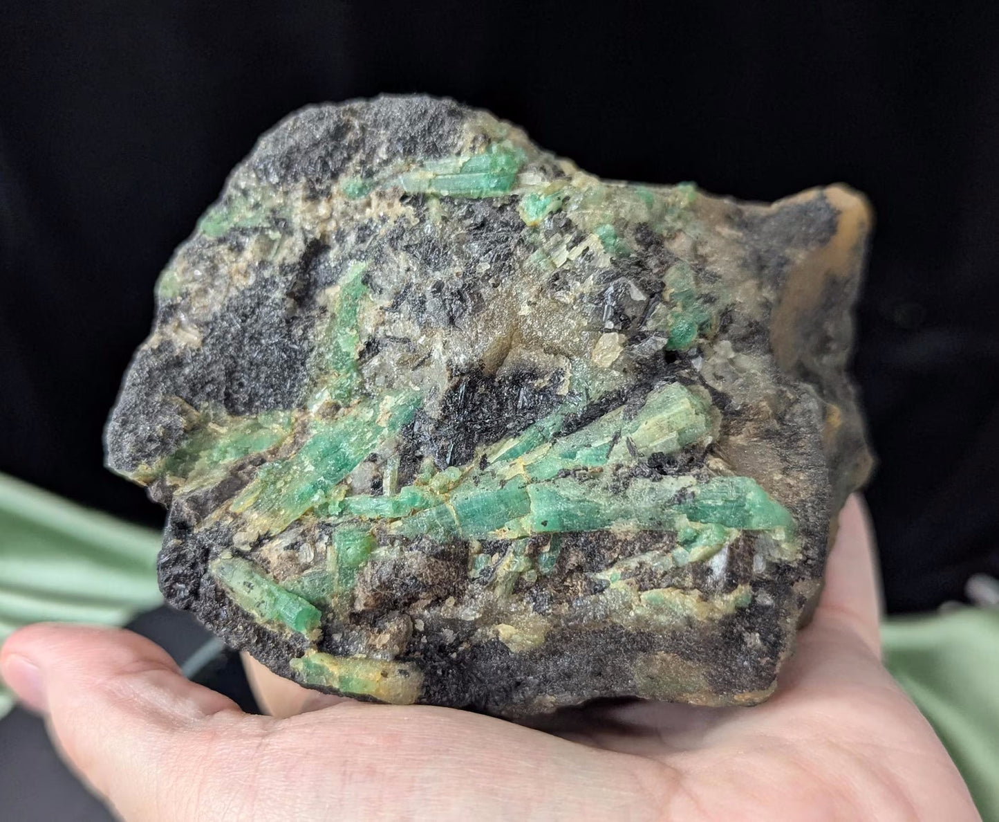 Natural Raw Emerald in Matrix Specimen 1A