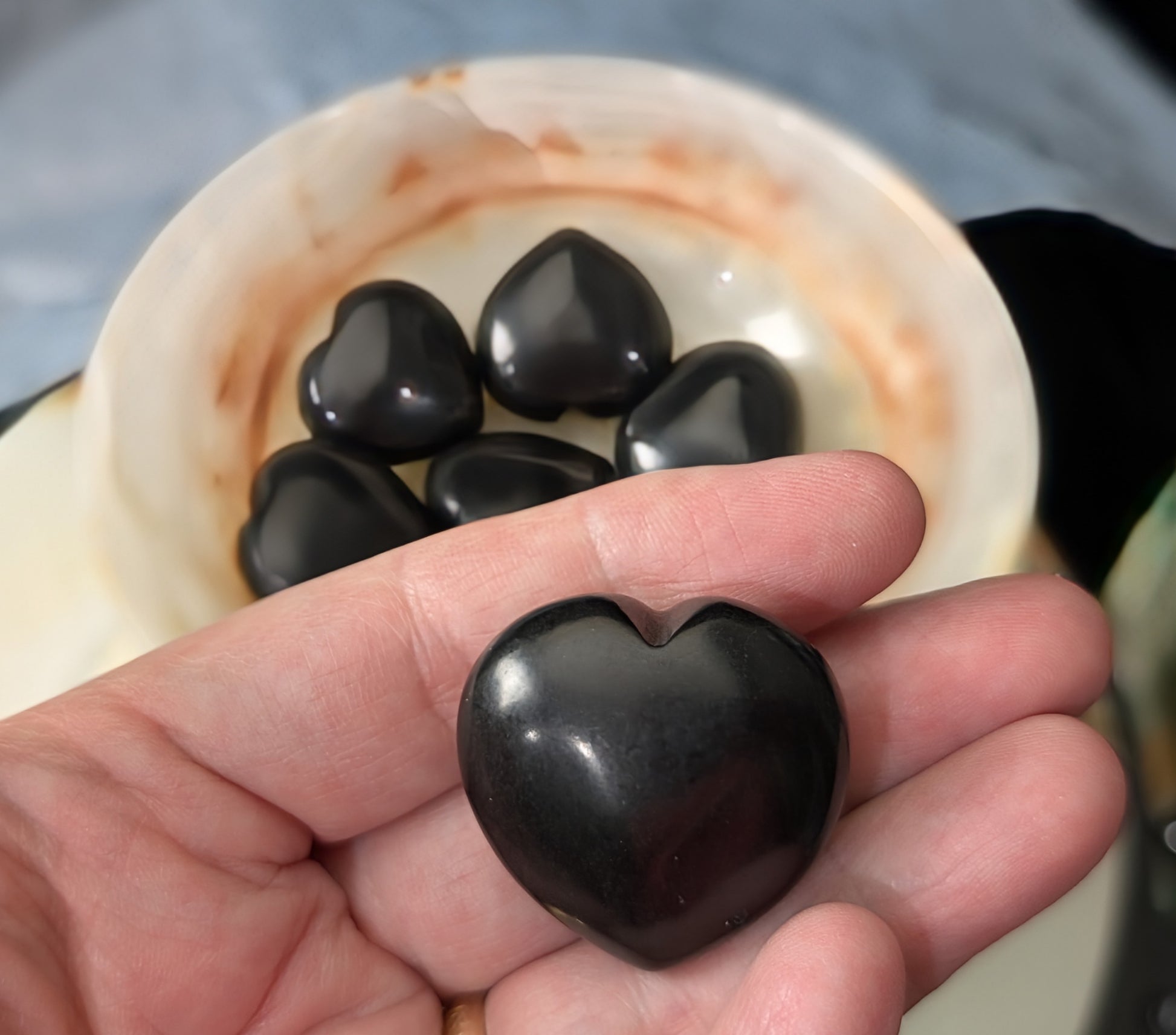 Natural Shungite Hearts