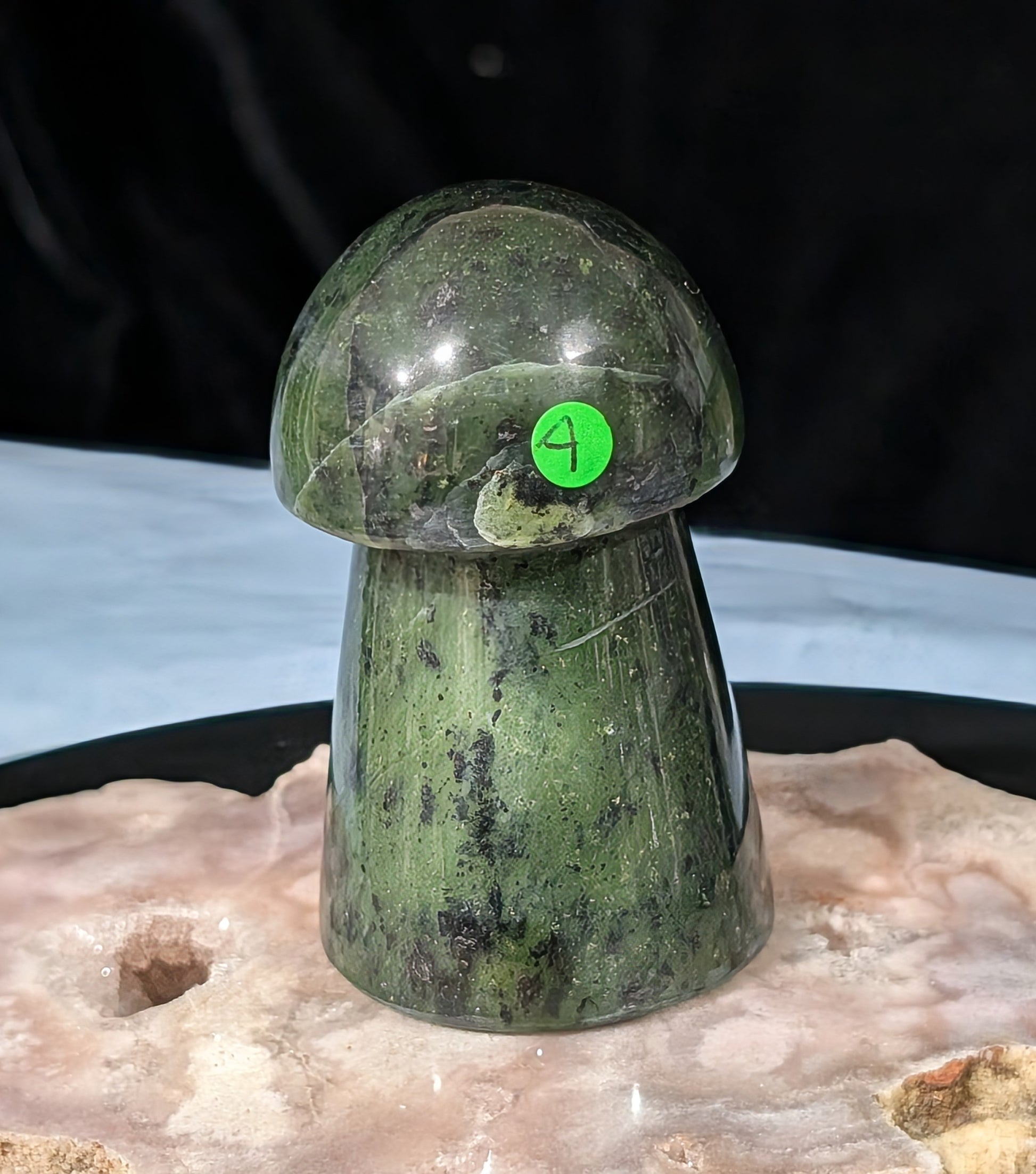 Nephrite Jade Mushroom Figurine