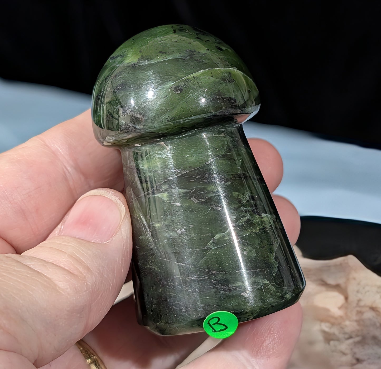 Nephrite Jade Mushroom B